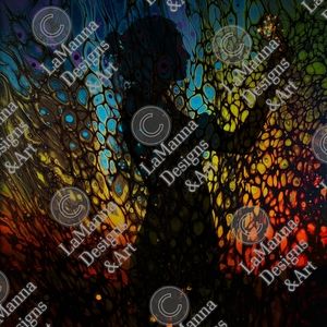 "Bright Idea" 8 1/2" x 11" Artwork Print of Rainbow & silhouette -Wall art